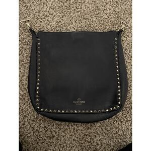 Valentino (authentic) Black Crossbody Bag with Gold Studs